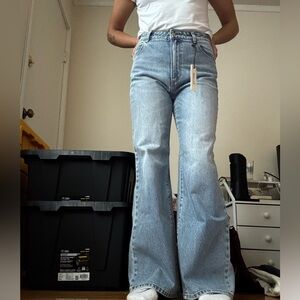 ROLLA'S Light Blue High Waist Wide Leg Jeans